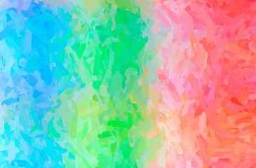 Abstract illustration of blue, green, red, yellow Impressionist Impasto background