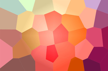 Abstract illustration of orange, pink, red Giant Hexagon background