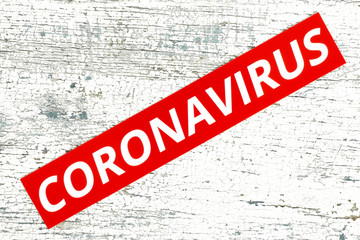 Coronavirus concept, on wooden background