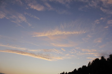 sunset in the mountains
