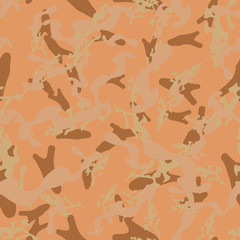 Desert camouflage of various shades of brown and orange colors