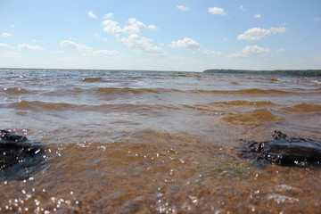 beach and river