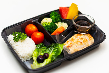 Healthy diet food in bento set