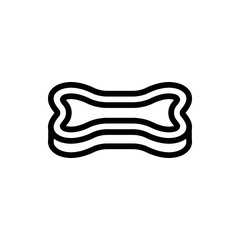 game bone for dog icon vector. game bone for dog sign. isolated contour symbol illustration