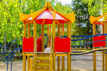 Children's Playground for games on a summer day.