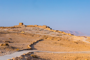 Ruins of Herods castle in fortress Masada, Israel