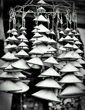 Asian Style Conical Hat For Sale At Market Stall