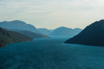 Abstract Norwegian fjord. 