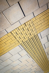 Textured walkway for blind people