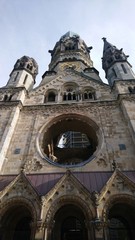 Fototapeta na wymiar Kaiser Wilhelm Memorial Church in Berlin city