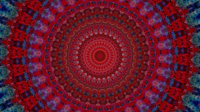 Beautiful Original Art therapy moving Mandala. Seamless loop psychotherapy. Geometric patterns to find or restore a sense of healthy mental balance. For yoga specialist, astrology, art therapist.