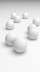 White abstract background. Lowpoly backdrop. Crumpled paper. 3D illustration