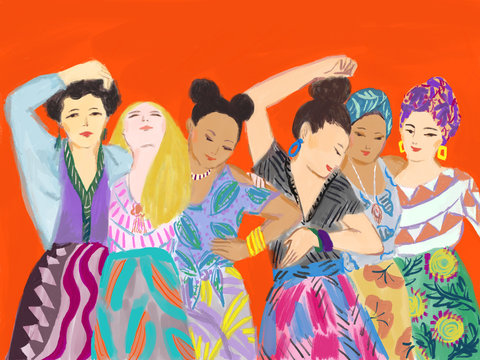 Illustration of women