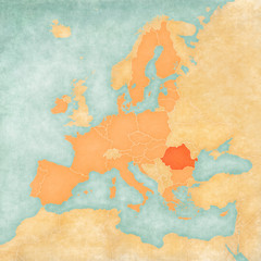 Map of European Union - Romania