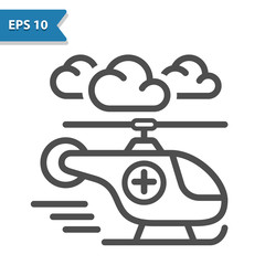 Flying Helicopter Icon