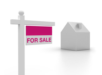 House choice and real estate concepts, original 3d rendering