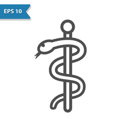 Rod of Asclepius Icon
