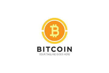 bit coin logo and icon vector illustration design template