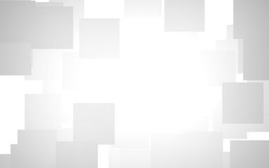 White abstract background. Misty backdrop with grey squares. 3D illustration