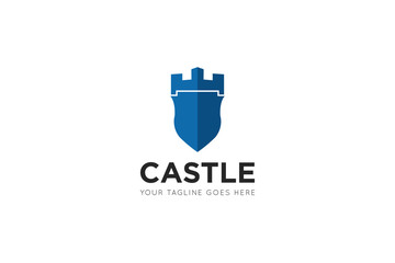 Castle logo and icon vector illustration design template