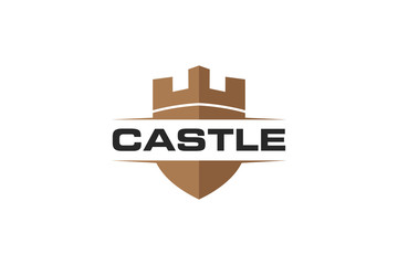 Castle logo and icon vector illustration design template