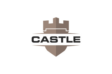 Castle logo and icon vector illustration design template