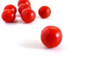 cherry tomatoes on a white background. Suitable for advertising background