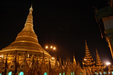 Yangon pagoda is colorful