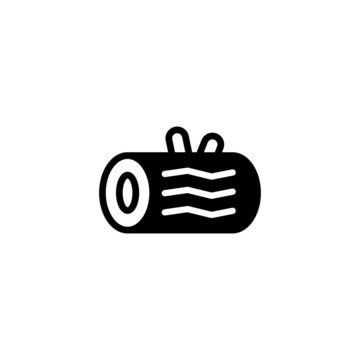 Logs vector icon in black solid flat design icon isolated on white background