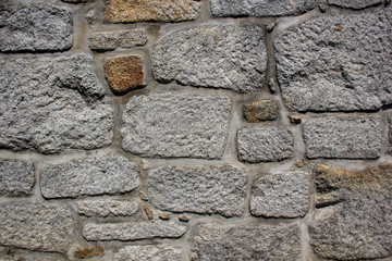 Stone wall as a background or texture, stones of different sizes