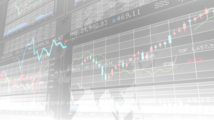 Business Data Graph finance Chart Bar 3D illustration background.