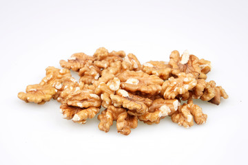 Organic Tasty walnuts isolated on white background
