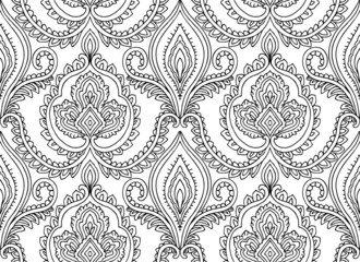 Paisley Style Seamless Border Pattern 