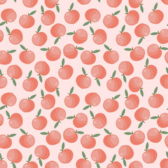 peach fruit seamless.