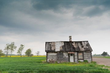 Old cabin on the polish farm.