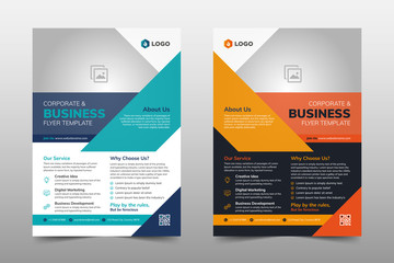 Creative Corporate & Business Flyer Brochure Template Design, abstract business flyer, vector template design. Brochure design, cover, annual report, poster, flyer