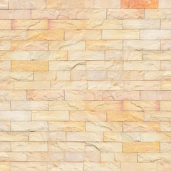Texture of the stone wall for background, Sandstone wall background, Pattern of Sandstone Brick Wall Surface
