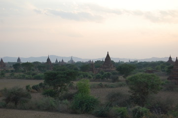 Obraz premium Anocheciendo en Bagan