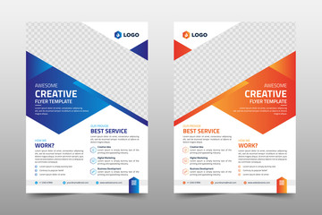 Creative Corporate & Business Flyer Brochure Template Design, abstract business flyer, vector template design. Brochure design, cover, annual report, poster, flyer