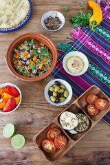 Moroccan food on a table