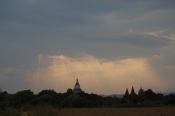 Obraz premium Templos en Bagan