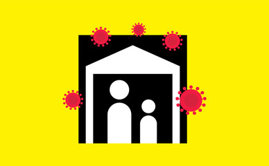 Corona virus covid-19 outbreak pandemic symbol vector image