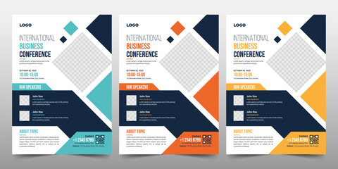 Creative Corporate & Business Conference Flyer Brochure Template Design, abstract business flyer, vector template design. Brochure design, cover, annual report, poster, flyer
