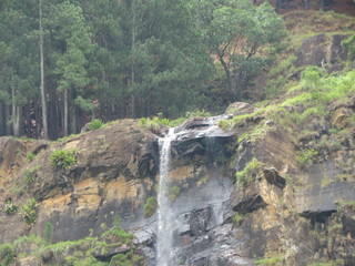 waterfall in the mountains