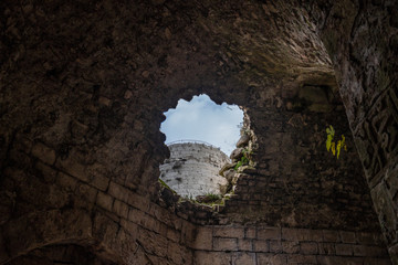 Krak de Chevaliers Crusader Castle damaged during Syria Civil War