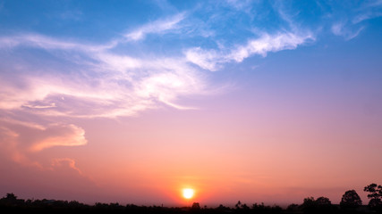 Fototapeta premium sunset in the sky