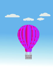 Obraz premium hot air ballon. balloon vector cartoon air-balloon. 