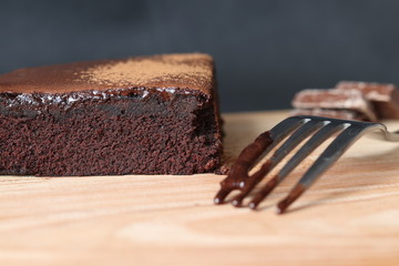 Delicious chocolate cake dessert