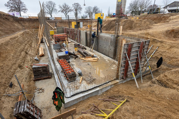 Fototapeta premium new built house in construction