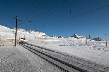 Obraz premium Winter time on Switzerland Alps